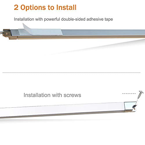 Premium LED Light Strips Kit: 6 x 12 Linkable Bars + Rocker Switch for Warm White Ambient Lighting in Cabinets, Closets, Shelf, Display Case, Showcase Lighting, 3000K Warm White | 3000K Warm White, PCB Cabinet Lighting for Kitchen Shelf, Display Case, Boo