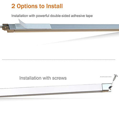 Premium LED Light Strips Kit: 6 x 12 Linkable Bars + Rocker Switch for Warm White Ambient Lighting in Cabinets, Closets, Shelf, Display Case, Showcase Lighting, 3000K Warm White | 3000K Warm White, PCB Cabinet Lighting for Kitchen Shelf, Display Case, Boo