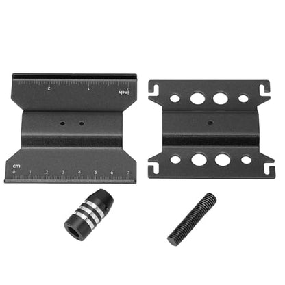 Qiilu RC Car Stand 360 Degree Aluminum Alloy Work Station for RC Cars + Height Repair Tool Kit Compatible with 1/18 1/24 Scale - RC Vehicle Scale Accessories (Black) - color: Black