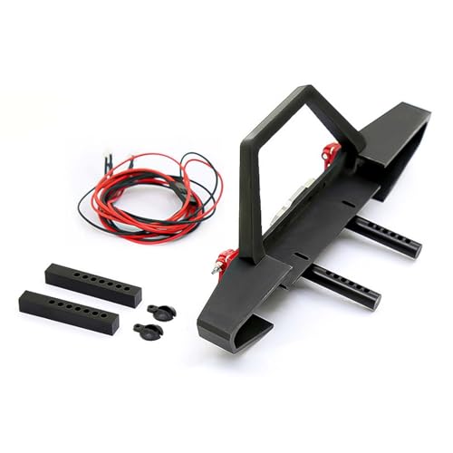 Metal Front Bumper with LED Light Upgrade Part for 1:10 RC Crawler Car TRX-4 SCX10