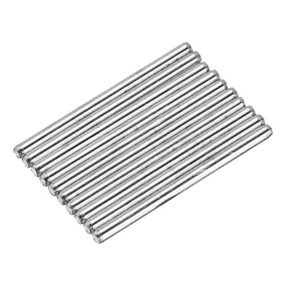 MECCANIXITY 10pcs 2mmx30mm Toys Shaft Round Rod Axles Drive Shaft for DIY RC Car Truck Boat Helicopter Model Part, Silver - size: 2mmx30mm