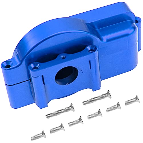 Aluminum Alloy Gearbox Housing Shell Motor Plate #7590 Compatible with Traxxas LaTrax Teton Desert Prerunner Rally SST 1/18 4WD RC Car (Blue) - color: Blue