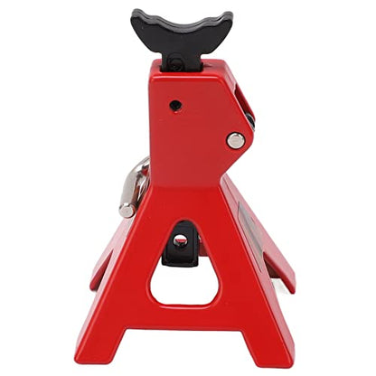 VGEBY RC Jack Stand, Adjustable Height Simulation Decorative Accessory Mini Lifting Jack for SCX10 D90 1/10 RC Car (Red)