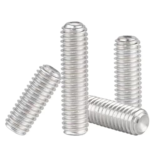 M3-0.5 x 16mm Hex Socket Set Grub Screws,Headless Cup Point,Flat Point Grub Bolt,Internal Hex Drive,304 Stainless Steel,Headless Concave End,Metric External Thread,for Towel Rack Door Knob 40 Pcs - size: M3-0.5 x 16mm(40 Pcs)