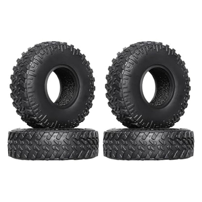 Hobbypark SCX24 Tires 1.0 Rock Crawler for 1/18 TRX4M Axial SCX24 Gladiator Bronco C10 JLU Deadbolt B17 Betty 1/18 1/24 RC Crawler Car, 4PCS (53x18mm) - style: Type E