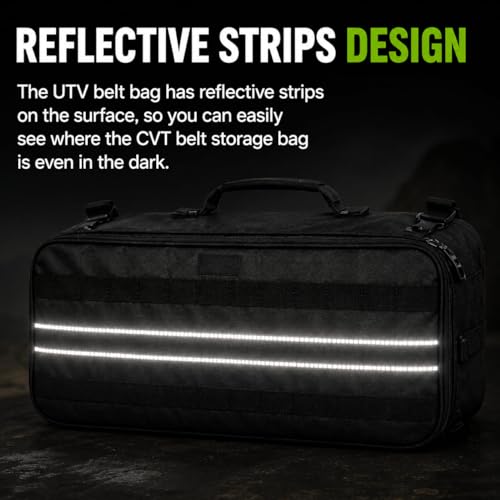 2-in-1 UTV Storage Bag for Maverick X3 RC Turbo 2018-2021,1680D Waterproof Roll Bar Storage Organizer Reflective Strip ATV Golf Cart&Truck