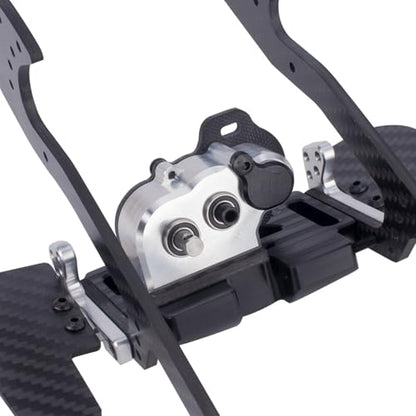 Ultralight LCG Transmission Tiny Gearbox with Slidable Shim for Portal Axle 1/10 RC Crawler LCG Chassis Capra F9 AR45 Axle (Silver)