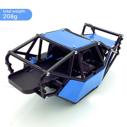 Nylon Rock Buggy Roll Cage Body Shell Chassis Kit for SCX10 ll 90046(Blue) | Roll Cage Rock Buggy Body Shell,1/10 RC Crawler Upgrade Parts,High-strength,Easy Assembled - color: Blue