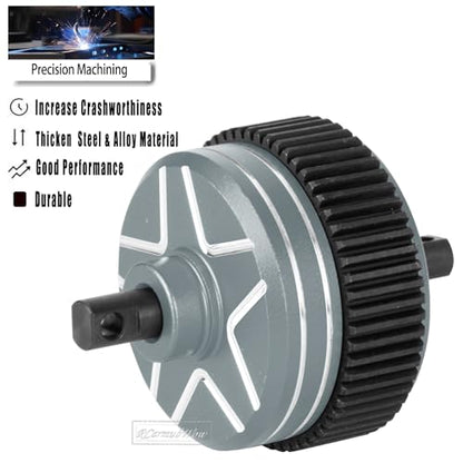 RC Differential Upgrades Part for 1/10 Drag Slash Chevrolet C10 & F0rd Mustang(Only for 272R Transimission),Alloy Aluminium w/Steel Gear Diff Hops Up,Replace #9480,Titanium - color: Titanium(for 2wd)
