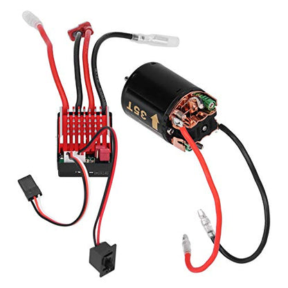 RC Brushed Motor, High Torque 540 Motor with 360A ESC, T Plug Compatible for 1/10 Scale RC Car Off-Road Racing and Hobbyist Upgrades - size: 35T