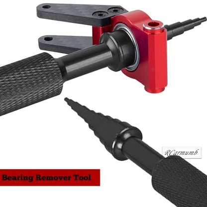 RC Tool Kit 1.5/2.0/2.5/3.0mm Hex,4.0/5.5/7.0/8.0mm Nut Driver,17mm Wheel Hex,Shock Plier,Bearing Tool,Screwdriver Set for 1/10 Trx4 Slash 4X4 BL-2S SCX10 III,SENTON L0S1 1/8,1/6 Trx6,Black - color: Black(1set)