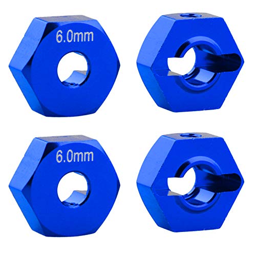 HobbyPark 14mm Aluminum Wheel Hex Parts for Arrma 1/10 Granite 4X4, Big Rock, Senton, Replacement of AR310871 (Navy Blue) - color: Navy Blue