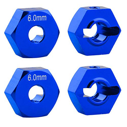 HobbyPark 14mm Aluminum Wheel Hex Parts for Arrma 1/10 Granite 4X4, Big Rock, Senton, Replacement of AR310871 (Navy Blue) - color: Navy Blue