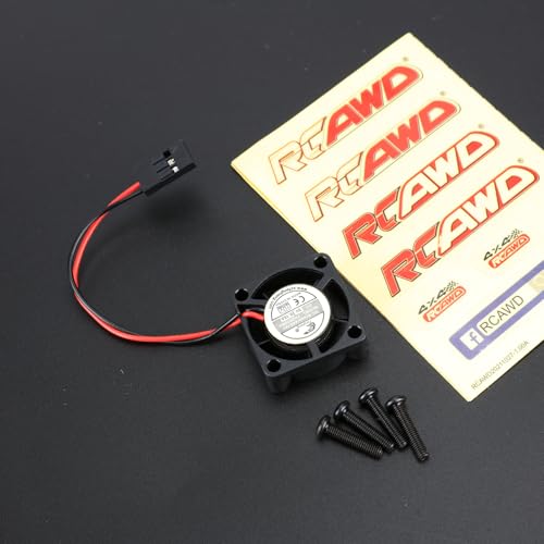 RCAWD 25 * 25 mm RC Motor Cooling Fan Heatsink eg for ARRMA Typhon Granite Mojave Grom & Hobby RC Model