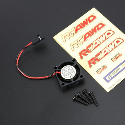RCAWD 25 * 25 mm RC Motor Cooling Fan Heatsink eg for ARRMA Typhon Granite Mojave Grom & Hobby RC Model
