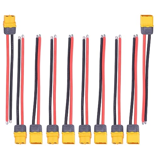 5 Pairs 150mm 12AWG Wire XT60H Plug Male and Female Connector for RC