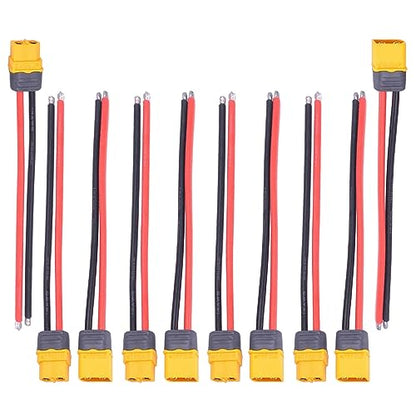 5 Pairs 150mm 12AWG Wire XT60H Plug Male and Female Connector for RC