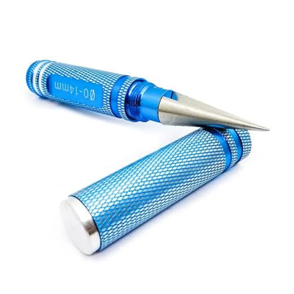RC Disassembly Tool RC Car Shell Body Hole Opener 0-14mm Expanding Puncher Shell Reamer Drill Metal Steel Round Model DIY Tool for RC Car Body Model(Blue) - size: Blue
