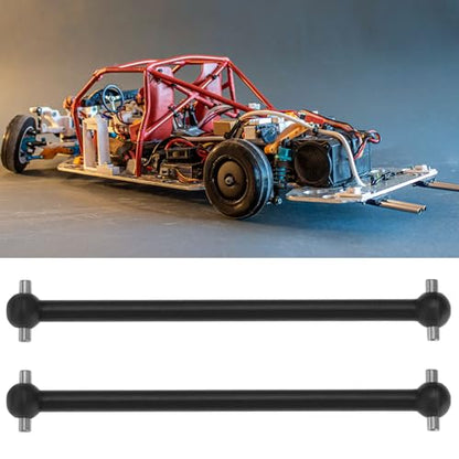 4pcs RC Car Drive Shafts 70mm/64mm Dog Bone Drive Shaft Centre Drive Joint Accessory Suitable for Common 1:6 1:8 1:10 1:12 RC Car Models - size: 70mm/64mm
