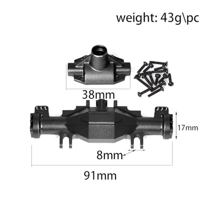 Aluminum Alloy Bridge Shell Cover RC Upgraded Parts for LOSI 1/18 Mini LMT 4X4 Brushed Monster Truck RTR-LOS01026 RC Car (Black) - color: Black