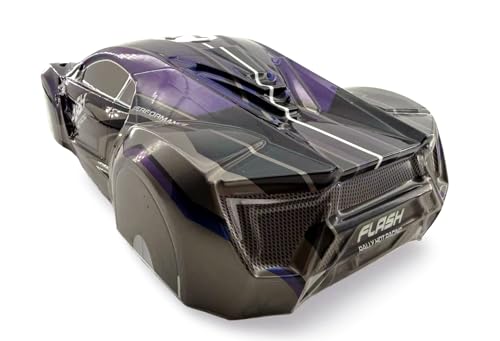 Outdoor 1/10 Scale RC Drift Touring Racing Car Body Shell – Lykan Hypercar-Style, Painted No-Cut, 260mm Wheelbase, Mulit-Color (Body Shell with Tail Wing) - color: Body Shell With Tail Wing