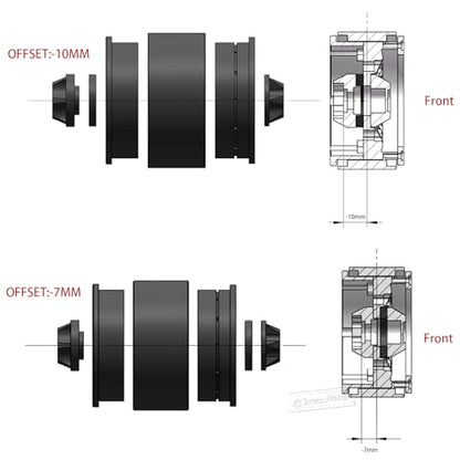 RC 1.9 Beadlock Aluminum Deep-Dish Wheels w/Adjustable Offset for 1/10 RC Crawler SCX10 TRX4 TRX6 VS4-10 Gen8 7 MST CFX D90,Alloy 1.9 RC Beadlock Wheels 1.9 RC Rims,Silver w/Red