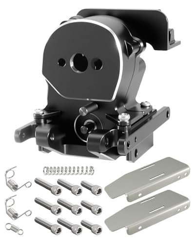 Upgraded Dual Speed Gearbox Fit for Traxxas TRX4M 1/18 RC Crawlers | 15.7:1/56.6:1 High & Low Transmission, Metal Gears, Fits for Defender Bronco K10 F150 Black - color: Black