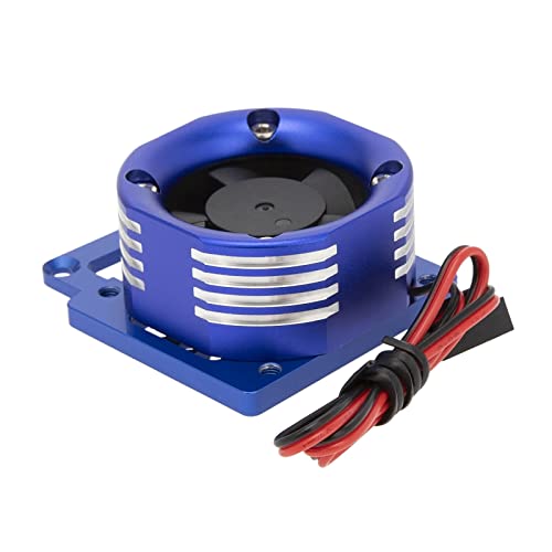 DKKY RC Motor Cooling Fan Heatsink 21000 RPM for Traxxas 1/8 4WD Sledge Motor with LED Light, Blue - color: Blue