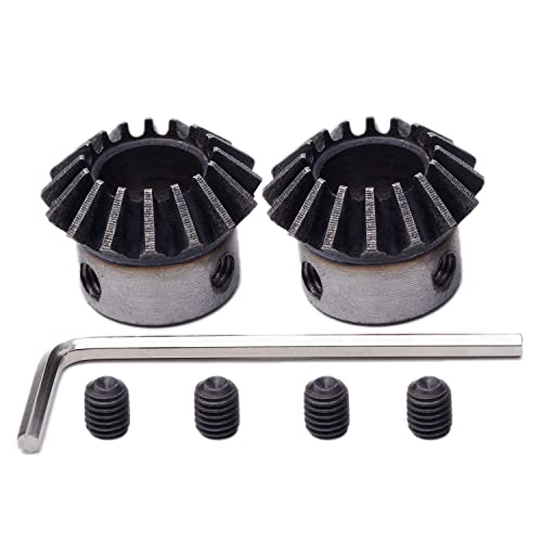 2Pcs Bevel Gear Tapered Bevel Pinion Gear Bevel Gears 1.5 Module for Hardware Mechanical Rotation (16T 12mm Hole) - size: 16T 12mm Hole