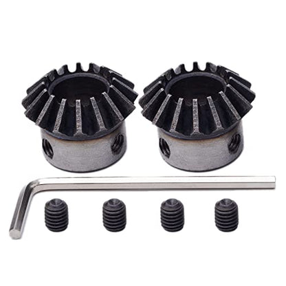 2Pcs Bevel Gear Tapered Bevel Pinion Gear Bevel Gears 1.5 Module for Hardware Mechanical Rotation (16T 12mm Hole) - size: 16T 12mm Hole