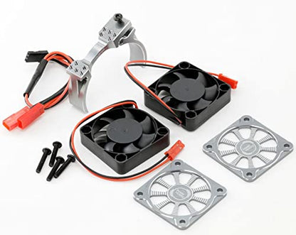 Powerhobby Aluminum Heatsink 1/5 Dual High Speed Cooling Fans w/Covers (Gunmetal) - color: GunMetal