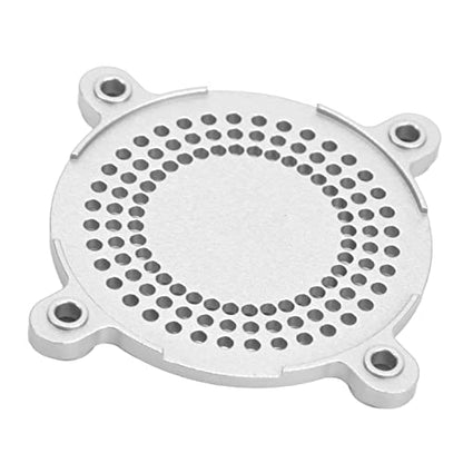 RC Fan Cover 50mm Aluminum Alloy CNC Machining ESC Cooling Fan Cover, Lightweight Protective Cover for RC Car ESC with Enhanced Heat Dissipation and Rugged Design (Silver) - color: Silver