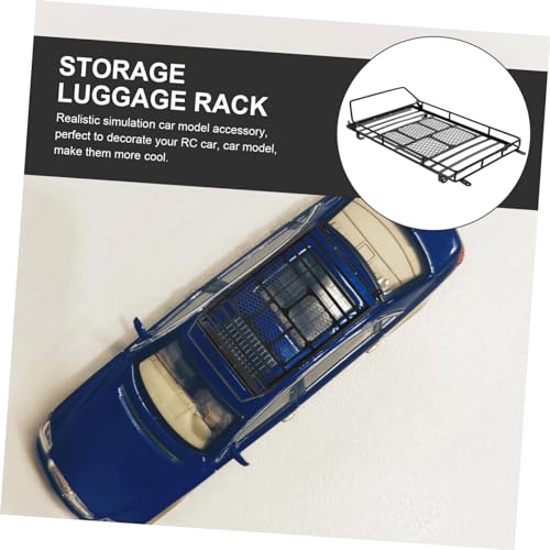 Car Roof Luggage Bracket for Crawler Cargo Holder Rack Lightweight Design for Simulation Accessories Fit for Rc Vehicles Black Finish - size: 22.8X14.1cm