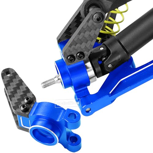 RC Alloy Aluminium Caster Block C Hub & Steering Blocks & Rear Stub Axle Carriers Upgrades Part for 1/10 Gorgon 2WD RTR Brushed Monster Truck(ARA3230T1),Navy Blue - color: Navy Blue(1set)