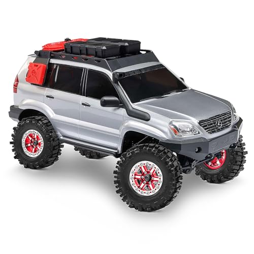 1.3" Wheel Tires Aluminum Wheel for 1/18 1/24 SCX24 TRX4M Upgrade RC Crawler Car (red) - color: red