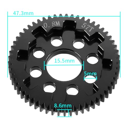 Steel 57T Spur Gear 32P Gears for Arrma Granite Senton 3s Vorteks | 1/8 Typhon 3s Big Rock 3s 1/10 RC Car Upgrade
