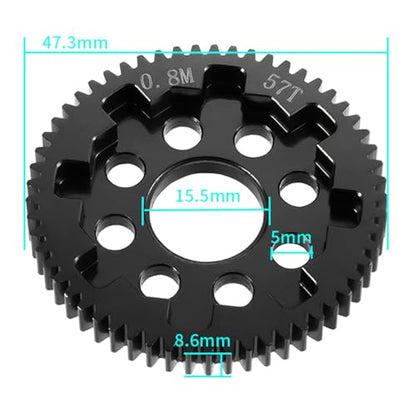 Steel 57T Spur Gear 32P Gears for Arrma Granite Senton 3s Vorteks | 1/8 Typhon 3s Big Rock 3s 1/10 RC Car Upgrade