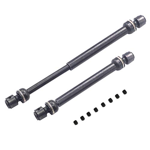 2Pack ShareGoo Universal Steel Centre Drive Shaft Dogbone Compatible with Tamiya CC01 Axial SCX10 D90 HSP 94180 Redcat 1/10 RC Crawler Car (112-152mm)