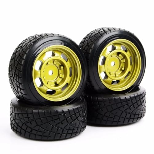 COMODO 1/10 RC Drift Tires and Wheel Rims with 6mm Offset 12mm Hex for On-Road Car Replacement Parts