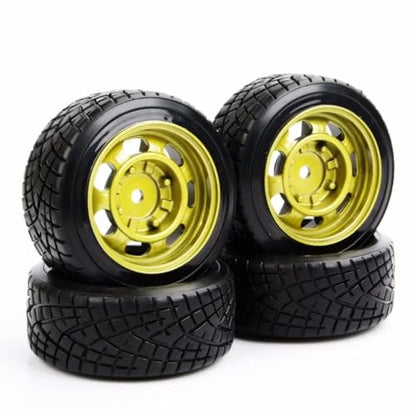 COMODO 1/10 RC Drift Tires and Wheel Rims with 6mm Offset 12mm Hex for On-Road Car Replacement Parts