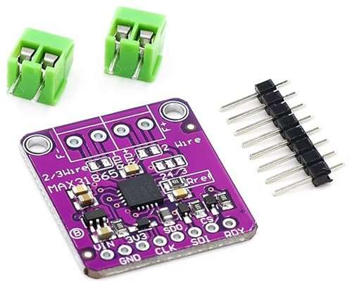 1 Set MAX31865 PT100/PT1000 RTD 3.3/5V Temperature Thermocouple Sensor Amplifier Board Temperature Detector Module with -50 to 200°C 0.5m 3 Wires PT100 RTD Sensor Probe