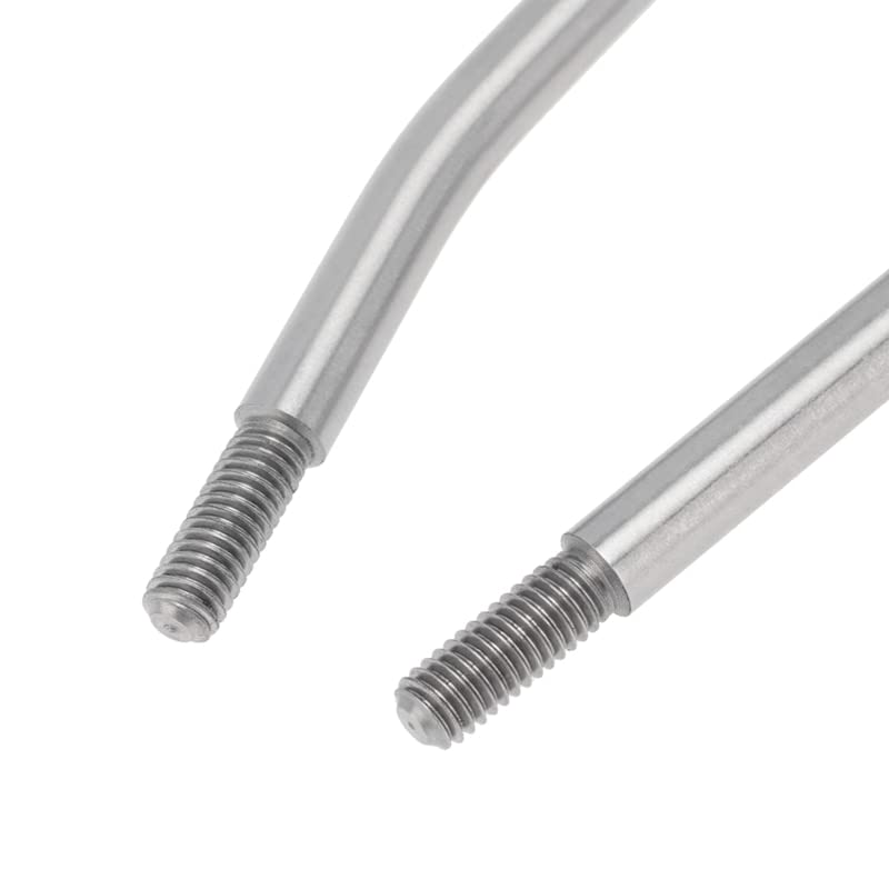 Metal Steel Prefixal Servo Steering Link Rod Set for Axial SCX6 1/6 RC Crawler Car Upgrade Parts - (Color: Silver)