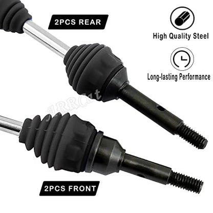 Drive Shaft CVD Axles Upgrades for 1/10 Slash VXL 4x4 Rustler Stampede Hoss VXL 4x4 4WD,4Pcs Front Rear Transmission Driveshaft Parts Hops Up,Black (Upgrades in 2023) - color: Black - 4pcs -Front Rear