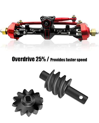 2T/12T Steel Overdrive Gears Fit for Axial SCX24 | Gear Overdrive Worm Differential Steel Gear, 2 Set