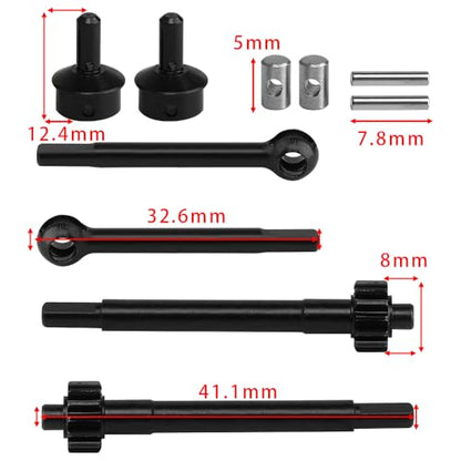 Ascent 18 Hard Steel Front and Rear Portal Axle Shafts for 1/18 RC Crawler Redcat Ascent-18 Upgrade