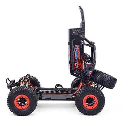 1/10 Scale 4WD RC Cars for Adults Brushless+Wheel，Max 43 MPH Off-Road Fast RC Cars (red) - color: Red