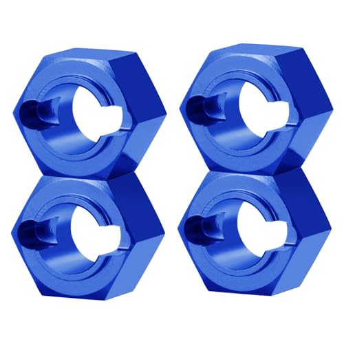 7mm Wheel Hex Hubs Extenders Adapter Kit for Losi Mini-T 2.0 & Mini-B | 1/16 1/18 RC Off-Road Car Truck Blue 4pcs Aluminum - color: Blue