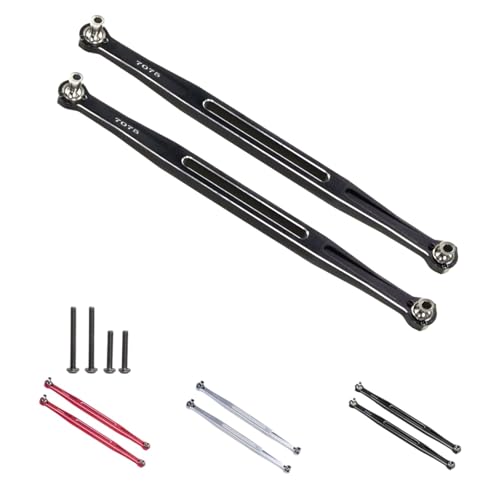 Front Steering Tie Rod Links 7075-T6 for 1/5 Traxxas X-MAXX WideMaxx 8S & 1/6 XRT 8S Monster Truck Upgrades Parts, Replacement for #7897, 2pcs Set (Black) - color: Black