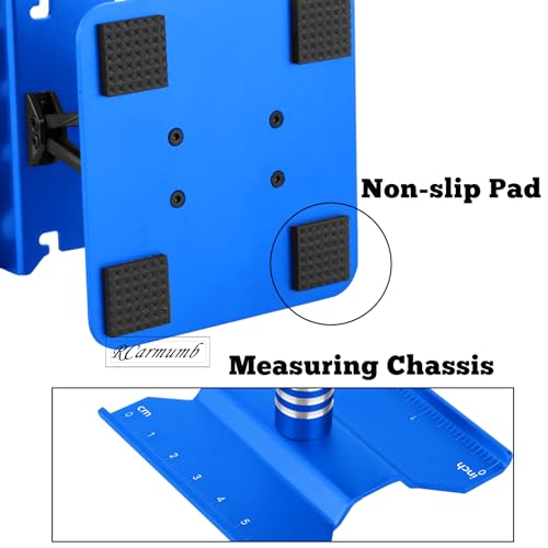 2-Pack RC Work Stand Bundle for 1/18 1/24 1/30 1/32 TRX4M K10 SCX24 FCX24 K5 AX24 SCX30 Ascent-32, 360° Rotating Display Stand & Height Adjustable Lift Table w/ 4 Pcs Jack Stands,Navy Blue w/Navy Blue - color: Navy Blue(1set)