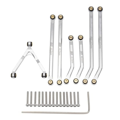 DKKY CNC Aluminum High Clearance for 1/24 RC Crawler LWB 133.5mm Axial SCX24 AXI90081 Deadbolt AXI00004 B17 Upgrades (Silver) - color: Silver